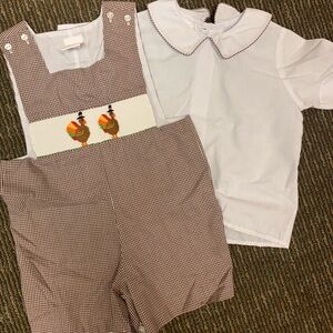Thanksgiving Smocked Jon Jon Set